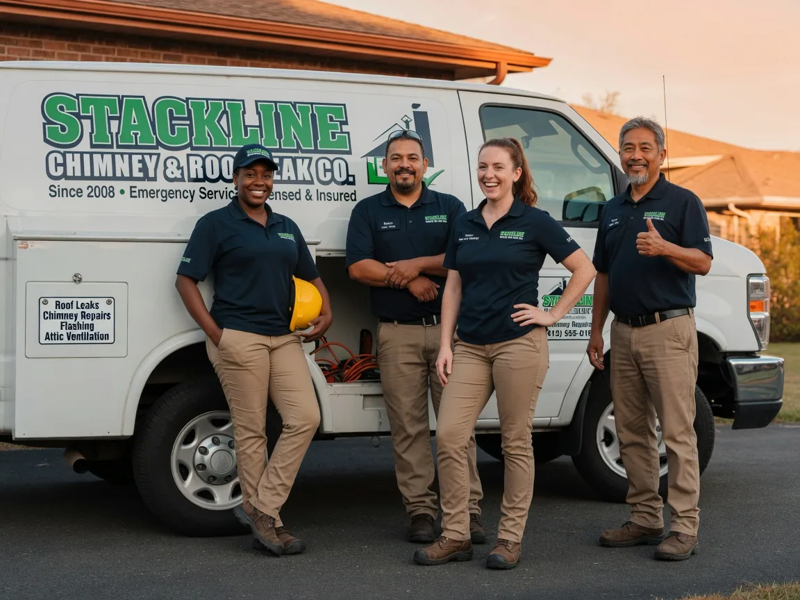 Chimney flashing repair company in Pocasset, OK